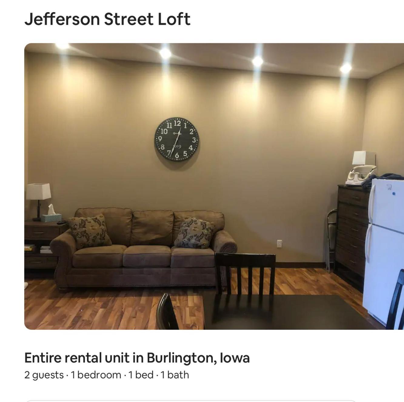 Jefferson Street Loft 20 Day Minimum Stay Берлингтон Экстерьер фото